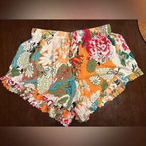 Floral High Waist Women's Shorts